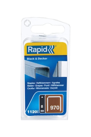 Zımba Teli Tip 970, 8 Mm Zımba, 1.120 Adet, Black & Decker El Ve Elektrikli Zımba Makineleri İçin Düz Tel Kıskaçlar
