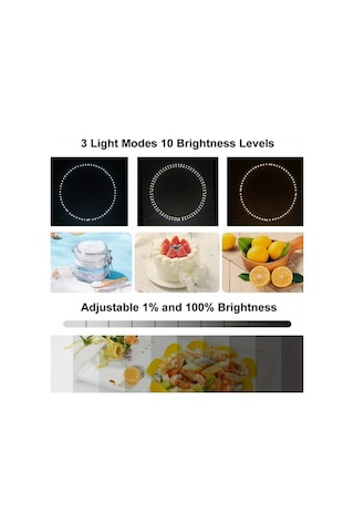 Willowhaven Beyaz 20 Led Mini Portatif Fotoğraf Stüdyosu 6 Renk Fon İle Ürün Çekimleri Beyaz