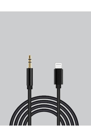 Lightning Girişli Cihazlar İçin 3.5mm Aux Ses Kablo Dönüştürücü 1m Standart