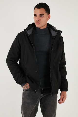 Buratti Regular Fit Çıkarılabilir Kapüşonlu Astarlı Erkek Mont 497Hector Siyah