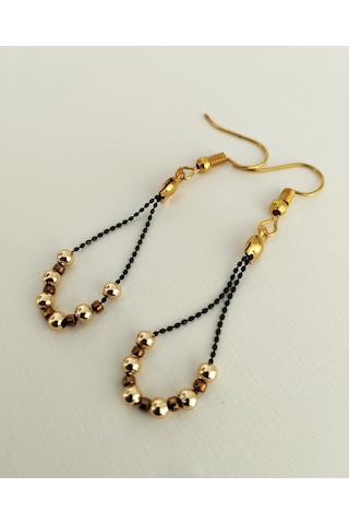 K206 Minimal Zarif Sallantılı Küpe Altın Sarısı