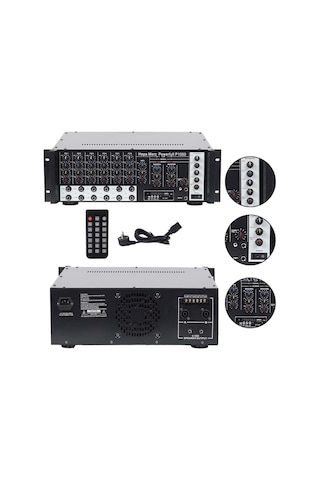 Hepa Merz P1000 6 Kanal 2x500w Stereo Amfi 1000w Power Mikser Bluetooth Usb 100v Hat Trafolu