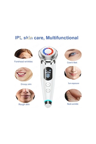 Besthome1 Yüz Gelişimi Aleti: Led Ems Rf Teknolojisi Cilt Daraltma Güzelleştirme Göz Bakımı Beyaz/pembe Renkli Çok Renkli