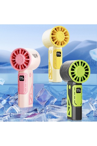 Vkemall Taşınabilir Şarjlı El Fanı - 12m/s Hız, 4000mah Pil, 5 Renk Seçeneği
