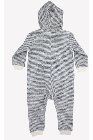 Ozmoz Ozmoz 100% Pamuk Kulak Detaylı Kapüşonlu Bebek Tulum