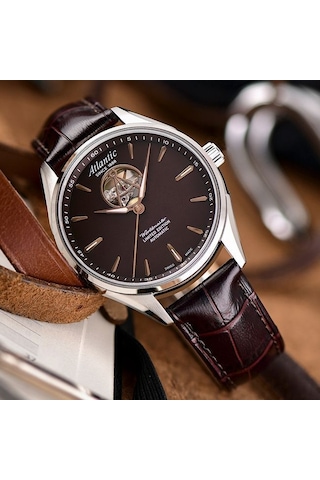 Atlantic Worldmaster 1888 Open Heart Lımıted Edıtıon 52780.41.81r Otomatik Erkek Kol Saati Metalik Gri