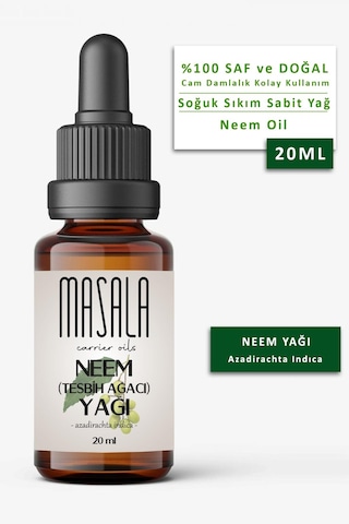 Masala Tesbih Ağacı Yağı 20 ML Soğuk Pres Neem Yağı (Neem Carrier Oil)