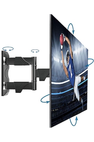 North Bayou P4 32"-55" Tv Uyumlu, 180 Dönüş Açılı, 27.2 Kg Destekli, Vesa Uyumu, Tuv Sertifikalı, Led/lcd Tv Duvar Askı Aparatı P4