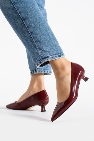 Lady Rugan Kadın Stiletto Topuklu Ayakkabı Bordo