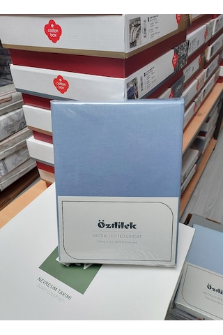 Özdilek Colourist Tek Kişilik Battal Çarşaf Seti 120x200 Buz Mavi Mavi