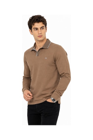 Advante Erkek Mevsimlik Spor Polo V Yaka Sweatshırt Bgl-st05469 A.Kahverengi