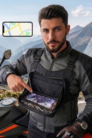 Utx Günlük Chest Rig Motorcu Ve Sporcular İçin Çok Amaçlı Göğüs Çantası siyah