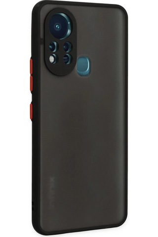 İnfinix Hot 11s Kılıf Montreal Silikon Kapak - Siyah Düz Renkli