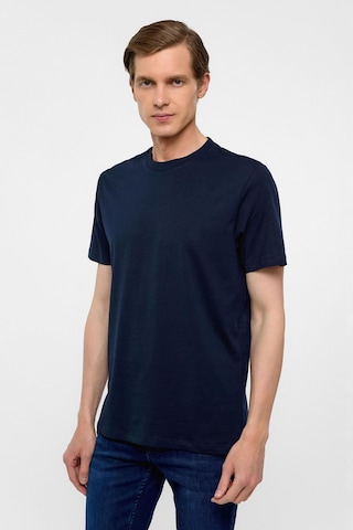 Lacivert Regular Düz Bisiklet Yaka Tişört-38578 Lacivert