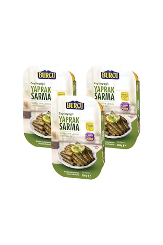 Burcu Zeytinyağlı Yaprak Sarma 200 Gr X 3 Adet