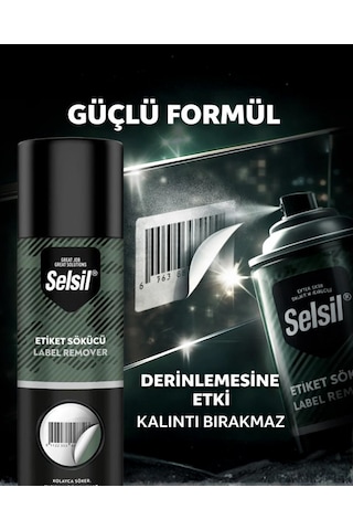 1x Selsil Etiket Sökücü Yapışkan Kalıntı Ve Etiket Temizleyici Sprey 1 adet