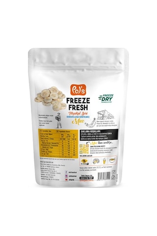 Pol's Freeze Fresh Dondurularak Kurutulmuş Muz 20 Gr 20 G