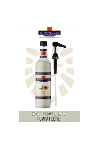 Simoenlli Kahve Şurubu Şeker Aromalı 700 ML + Pompa Simonelli
