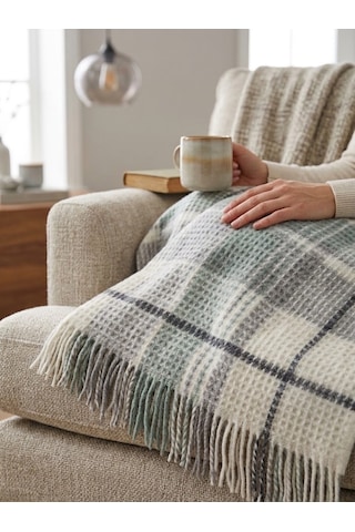 Livoras Home Dinarsu Cozy Life Pamuklu Tv Battaniyesi 130 X 170cm İnka Ocaliptus