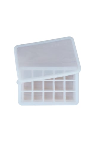 Xiyyadms 15 Izgara Silikon Buzluk Kalıbı, Çıkarılabilir Kapaklı, Kolay Buz Çıkarımı, Yiyecek Dereceli Materyal, Ev Ve Restoran Kullanıma Uygun Çok Renkli