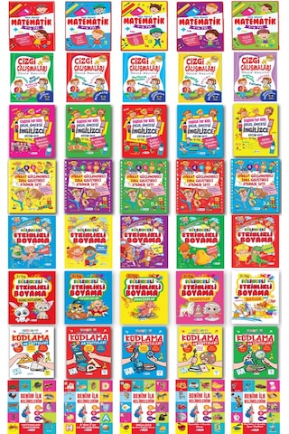 3 - 6 Yaş Tam Kapsamlı Okul Öncesi Eğitim Seti 40 Kitap