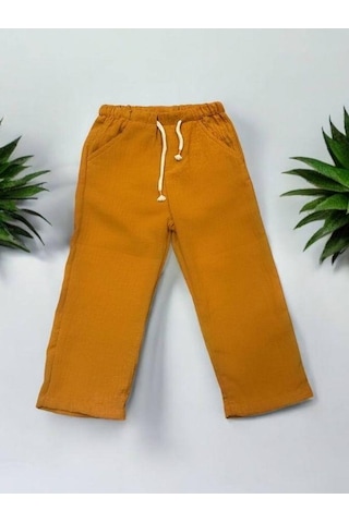 Çikoby Erkek Çocuk Keten Pantolon-14561 Kiremit