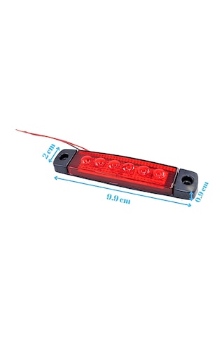 1 Adet Kırmızı Parmak Lamba 6 Led 12v 24v