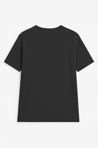 Markapia Kadın Bisiklet Yaka Basic Düz Kısa Kollu T-shirt Antrasit