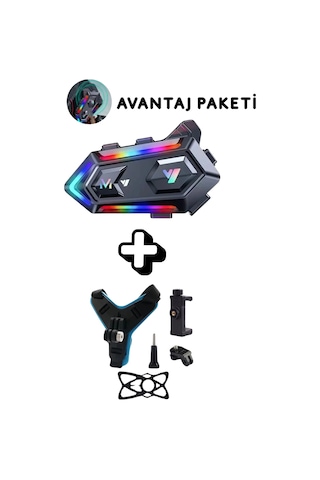 Avantaj Paketi Motorsiklet Kask Interkom Kulaklık Ve Kask Telefon Tutucu Aparatı Rgb Kask Kulaklığı