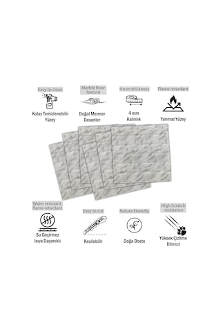 Tink 3 Boyutlu Duvar Paneli Kabartmalı Metro Desenli Pvc 41x41 Cm/ 6 Adet /1 M² Diğer