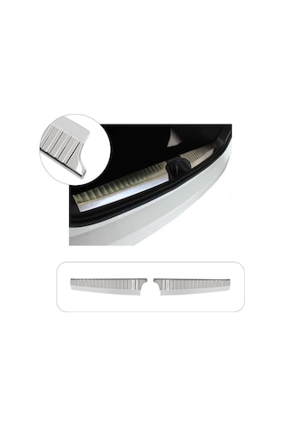 Renault Clio 5 Uyumlu 2019 Ve Üzeri Krom İç Bagaj Eşiği 2 Parça Paslanmaz Çelik