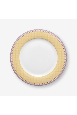 Sarı Porselen Yemek Tabağı 26,5 Cm