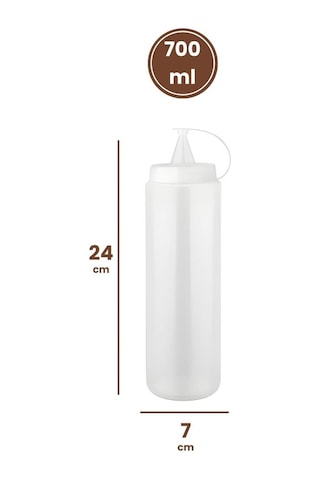 Kapaklı Sızdırmaz Şeffaf Yağdanlık Ve Sosluk 3 Lü Set, Yağ Ketçap Mayonez Şişesi 700 Ml 3 Adet Şefaf