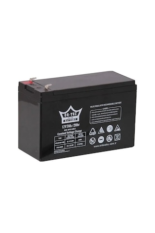 Black 12v 7ah Bakımsız Alarm Sistemi Aküsü