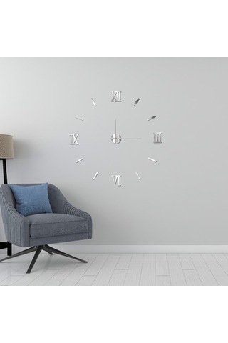 Monyee Siyah 40cm Akrilik 3d Duvar Saati - Dıy Sessiz Montajsız Salon Dekoru Çok Renkli