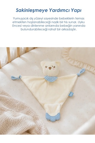 Babyjem Diş Kaşıyıcılı Sevimli Uyku Arkadaşım Mavi