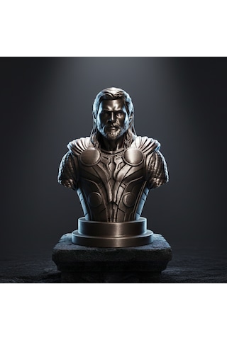 Avengers Thor Dekoratif Masaüstü Aksesuarı - Zırh Detaylı Koleksiyon Büstü 12 X 8,5 Cm