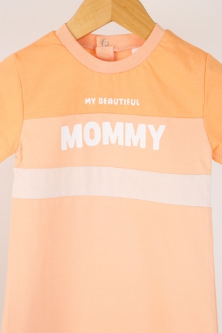 Harika Kids Kız Bebe&çocuk Penye Kumaş Mommy Baskılı Tulum 001