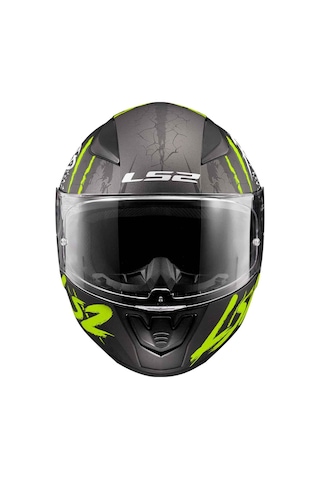 Ls2 Rapid 2 Raven Kapalı Kask Mat Siyah - Sarı