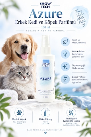 Showtech Azure Erkek Kedi Ve Köpek Parfümü 100 Ml