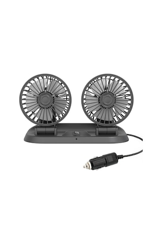 Araç Araba Otomobil Mini 2 Li Vantilatör Fan Pervane Soğutucu 12v Fan10