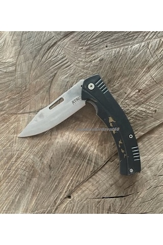 Atak Çelik Cep Çakısı Kamp Çakısı Avcı Bıçagı Emniyetli Cep Bıçak 23cm Siyah