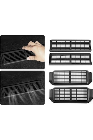 Moly Tesla Model Y Koltuk Altı Havalandırma Kapağı Aksesuar, 1 Çift, Abs Materyal, Kullanışlı Ve Dayanıklı