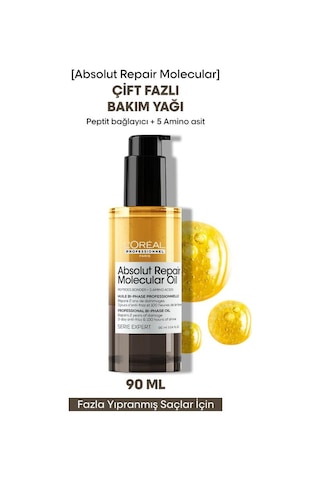 Absolut Repair Molecular Çift Fazlı Profesyonel Saç Bakım Yağı 90 Ml