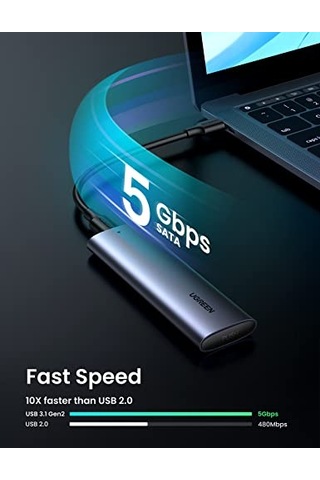 Sata Ngff Ssd Usb 3.1 5 Gbps Type-c Gen1 B-key M B Key Disk Kutusu - Uzay Grisi