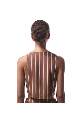 Penti Marea Çizgili Bağlama Detaylı V Yaka Crop Top Üst Çok Renkli