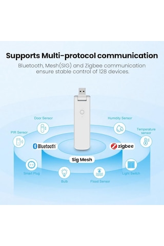 Usb Tip Zigbee + Bluetooth Ağ Geçidi Hub Gateway Tuya, Smart Life Uyumlu Genel