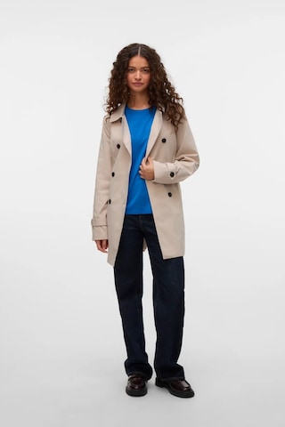 Vero Moda Kadın Vmchelsea Düğmeli Belden Bağlamalı Trençkot 10329343 Taş Taş