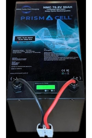 Prismacell 72 Volt 50ah Lityum Nmc Akü Elektrikli Araba Yuki Amy Motor Bataryası