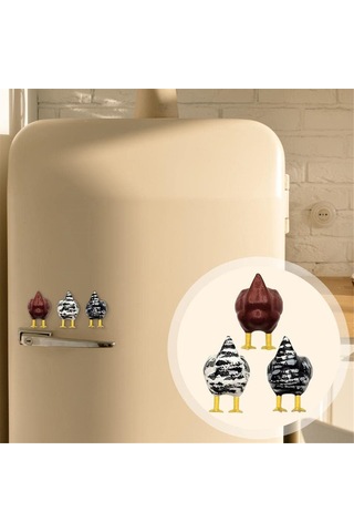 Dofolink Kırmızı Tavuk Popoyu Bıçaklama Mıknatıslı Buzdolabı Sticker - 1 Adet Funny Dekoratif